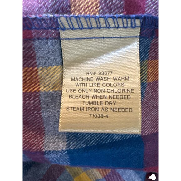 The Foundry Supply Co. Mens 4XLT Blue & Red Plaid Cotton Button-Up Shirt NWT - Picture 7 of 7